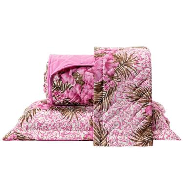 Imagem de Cobre Leito Munique Floral Púrpura 03 Peças