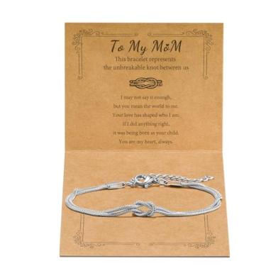 Imagem de Pulseiras combinando para casais, pulseira com nó de amor, promessa, alma gêmea, amizade, pulseiras para sempre, infinito, joias presentes para mulheres, adolescentes, ela, Small, Aço inoxidável, Sem