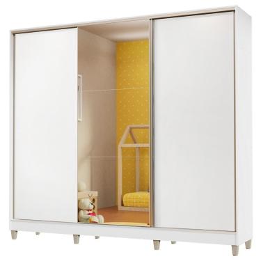 Imagem de Guarda Roupa Infantil 100% Mdf Madesa com Espelho Branco