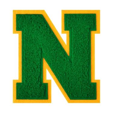 Imagem de 1 Patch de letra de chenille verde de 11,4 cm – Adesivos do alfabeto para roupas, jaquetas, mochilas, chapéus para decoração personalizada, nome personalizado e artesanato. (N)