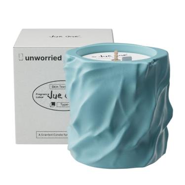 Imagem de JueOne Velas perfumadas para casa, velas de cera de soja natural, pote de cimento, velas de aromaterapia de luxo para alívio do estresse, presentes de inauguração de casa altamente perfumados para