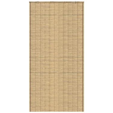 Imagem de ORIENTAL Furniture Persiana de janela sem fio de bambu queimado - tartaruga 91,44 cm L