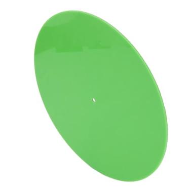 Imagem de Cryfokt Tapete de Gravação de Acrílico para Toca-discos, Contato de Caneta Aprimorado, Saída de Som Mais Completa, Ideal para Colecionadores de Vinil (Verde)
