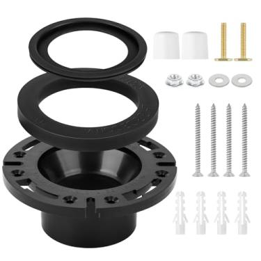 Imagem de HIKIMA Kit de vedação de vaso sanitário para trailer, kit de flange de piso de soquete de 7,6 cm para Dometic 300 310 320 RV Toaletes 385311658 Vedação esférica de descarga 385311652 Peças de vedação