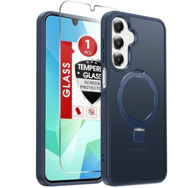 Imagem de LeYi Capa de celular para Galaxy A16-5G: Capa compatível com Samsung Galaxy A16 5G com protetor de tela, carregamento sem fio, fosco, translúcido, toque macio e à prova de choque de nível militar