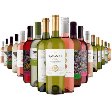 Imagem de Kit 18 Vinhos Brancos e Rosés do Mundo