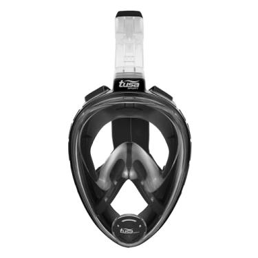 Imagem de Máscara esportiva de snorkel de rosto inteiro da TUSA, Preto, S/M (Small/Medium)