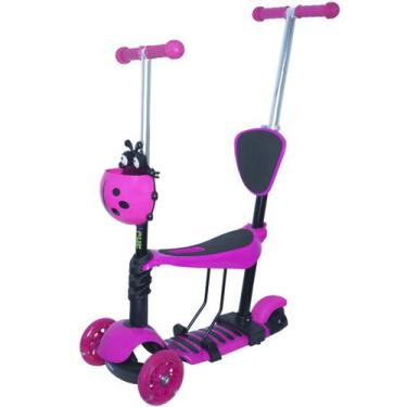 Imagem de Patinete Infantil 3 Rodas 3x1 Scooter Cadeirinha Assento Empurrador Tr