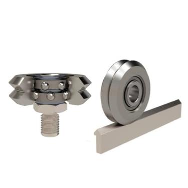 Imagem de 1 peça W2 9,525 x 30,73 x 11,1 mm 90° W tipo mola de rolamento ranhurado polia de máquina de endireitar e endireitar rolamentos de rolo de trilho