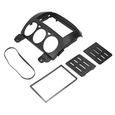 Imagem de Tbest Kit de montagem de painel de painel estéreo de rádio de carro ABS preto premium substituição para 2 DE terceira geração 2007 a 2014