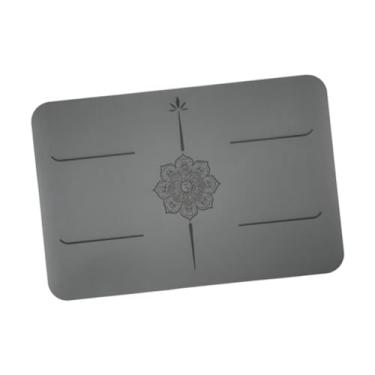 Imagem de IEUDNS Tapete de Ioga Pequeno Antiderrapante com Apoio para Os Joelhos, Ideal para Exercícios de Fortalecimento Muscular, Flexões de Joelho E Pilates, Cinza escuro