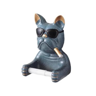 Imagem de WeiLaiKeQi Porta-papel higiênico, organizador de guardanapos, suporte de parede para dispensador de lenços de papel, organizador de papel higiênico para banheiro, Cinza