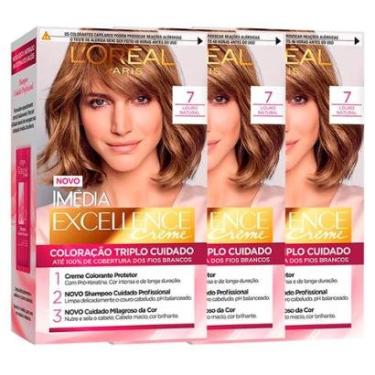 Imagem de L'Oréal Paris Coloração Imédia Excellence Kit - 7 Louro Natural Kit-Unissex