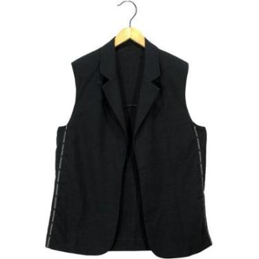 Imagem de Colete Colcci Linho Preto Feminino-Feminino