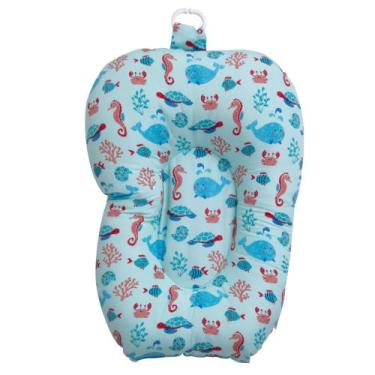 Imagem de Almofada Suporte para Banho Estampada - Baleia Azul - Abra Cadabra