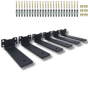 Imagem de Kit 6 Suportes De Parede 15cm Mão Francesa Para Prateleira Estilo Inve