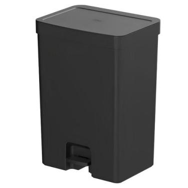 Imagem de Lixeira de Pedal Trium 30L Duplo Compartimento LX4350 - Ou, Preto