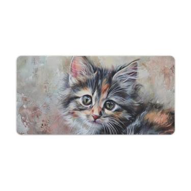 Imagem de FoRes Tapete de rato grande para gatos com base de borracha antiderrapante para jogos, acessórios para computador portátil, suprimentos para escritório, casa, 30 x 60 cm