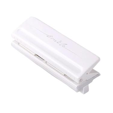 Imagem de Nishiyuenyi Perfurador de Papel Ajustável com 6 Furos E Marca de Posicionamento, Acessório Multifuncional para Máquinas de Fax de Mesa, Pastas E Cadernos, Branco