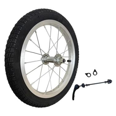 Imagem de oshhni Roda para reboque de bicicleta, componente para reboque de bicicleta, peça de reposição prática, acessório de alto desempenho e forte aderência, 12 Inch