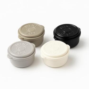 Imagem de Kit 4 Potes Plásticos 55 ml com Tampa – Mini Recipientes Multiuso para Sobremesas, Molhos, Freezer e Organização –Duráveis e Empilháveis