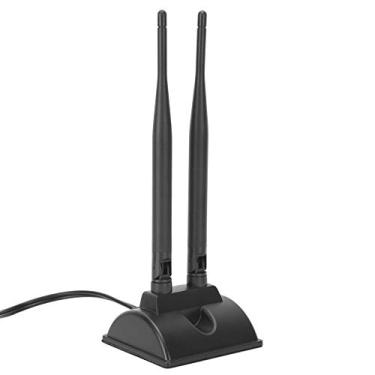 Imagem de SUNGOOYUE Antena WiFi de Banda Dupla, Alto Ganho de 6dBi, Com Cabo de Extensão de 200 Cm, Base Magnética para Roteadores, Compatível Com 802.11 B/g/n/ac