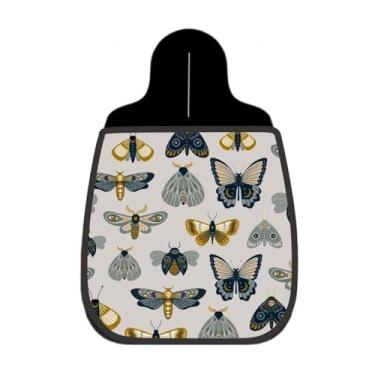 Imagem de Lixeira De Carro Organizador Borboletas Mariposas Tons Ocre