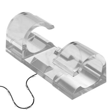 Imagem de Clipes de , organizador de suporte de fio adesivo transparente - Clipes de gerenciamento de cabos | Mesa de cabeceira para casa, quarto, sala de estar, organização de gerenciamento