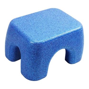 Imagem de ＫＬＫＣＭＳ Banqueta/Puf elegante e estável para os pés, ideal para trocar sapatos, perfeita para quarto, sala de estar, closet e sala de jogos, Azul