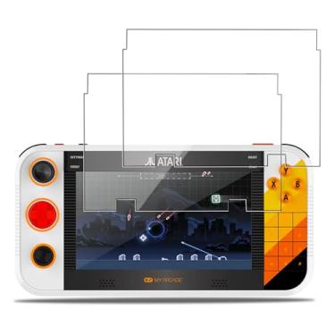 Imagem de NOUKAJU Protetor de tela para My Arcade Atari Gamestation Go, vidro temperado HD, dureza 9h, arranhões, anti-impressão digital, protetor de filme de vidro temperado para Atari Gamestation Go [2