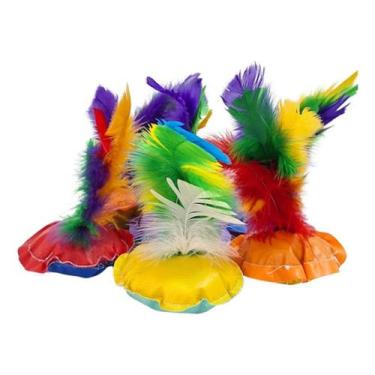 Imagem de Petecas Coloridas Brinquedo Infantil Kit 5 Unidades Festa Brinde Lembr