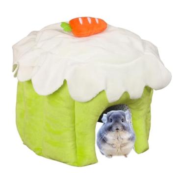 Imagem de Cama para Hamster,Forma de Bolo Quente Macia Suspensível,Cama para Chinchila - Para Pequenos Animais Coelho Furão Gerbil Esquilo-Voador Inverno Dormir Brincar Gaiola