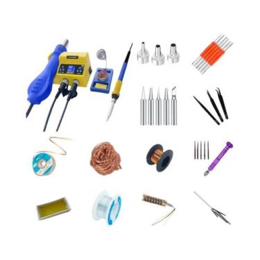 Imagem de Estação De Soldagem Digital 2 Em 1 Com Display LED Colorido Completo, 