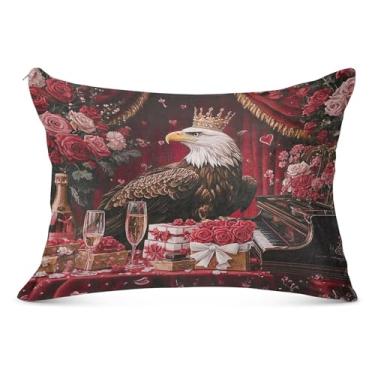 Imagem de Capa de travesseiro Regal Hawk com rosas capa de travesseiro queen super macia 50 x 76 cm