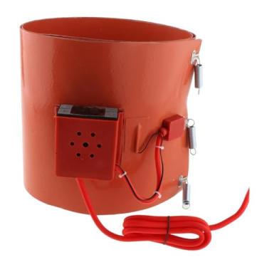 Imagem de harayaa Faixa de aquecimento para tambor/balde, à prova d'água e a altas temperaturas, almofada de aquecimento ajustável para barril, Visor Digital