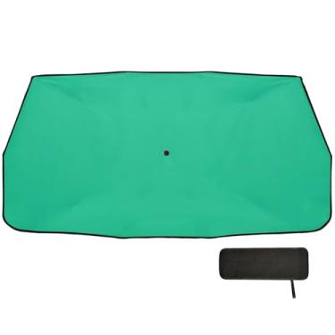 Imagem de Guarda-sol azul ciano para pára-brisas de caminhão cobertura completa para janelas de carro 147 x 75 cm guarda-chuva de carro