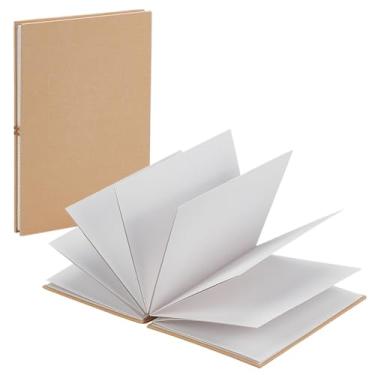 Imagem de WEBEEDY 2 peças de livro de aquarela de concertina, caderno de esboço de acordeão de 300 g/m2, caderno de aquarela, papel dobrável, sanfona, para materiais de pintura, 21 x 14 cm