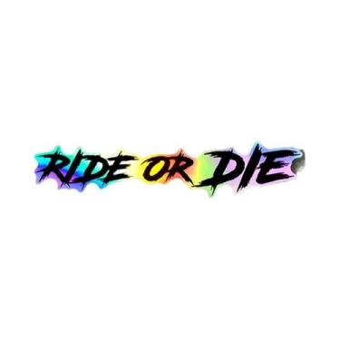 Imagem de Adesivos Para Capacete De Motocicleta RIDE OR DIE, Decalques De Vinil 