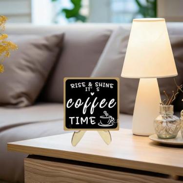 Imagem de Placa de decoração de mesa de café com suporte para casa de fazenda mesa de cozinha, para casa de fazenda, casa, cozinha, bar, prateleira, presentes de mesa para família, amigo, colega de trabalho