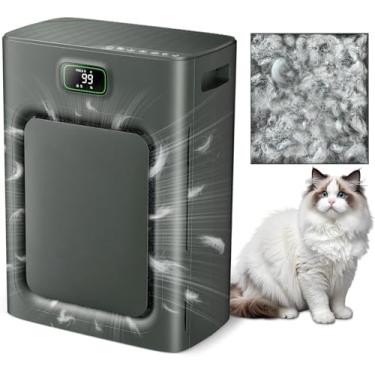 Imagem de Purificador de Ar, Purificador de Ar com Filtro Hepa até 2500 Pés Quadrados,4 Velocidades do Ventilador,Monitor de qualidade do ar PM2.5 (preto)