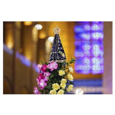 Imagem de Quebra-cabeça Decorativo Mãe Aparecida Arte Sacra 150 peças - Coleção 