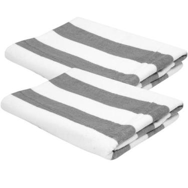 Imagem de Kit 2 Toalhas Banhão Piscina Teka Ibiza 86 X 160CM Cor:Cinza, Cinza