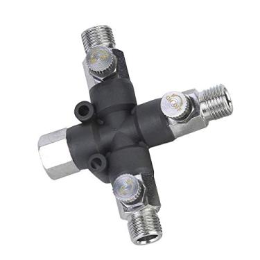 Imagem de GLOGLOW Outros Materiais de Arte Divisor de Mangueira de Ar, Conector de Encaixe de Aerógrafo de Metal Com Roscas Externas Internas de 1/8, para Mini Compressor de Ar de Aerógrafo Conexão de Bomba