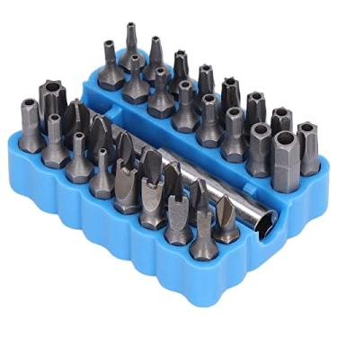Imagem de Generic Kit de Brocas de Chave de Fenda de Segurança Em Aço Cromo Vanádio de Com Ferramenta de Haste Hexagonal de 1/4 Polegadas para Manutenção Automotiva e de Computadores, 33 Peças