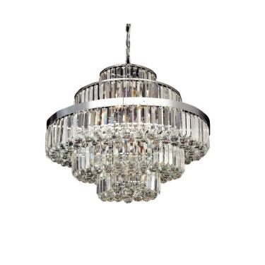 Imagem de Lustre de Cristal Dijon 12 Lâmpadas Bella Iluminação Transparente