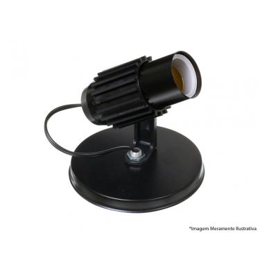 Imagem de Spot Alum Aletado 1 Canopla Preto