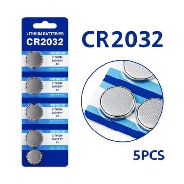 Imagem de Bateria de Lítio CR2032 3V Cartela c/ 5 Peças  Longa Duração e Alto De