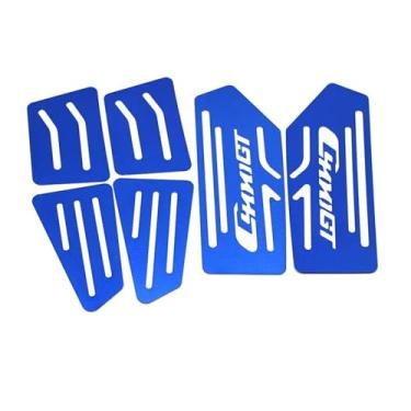 Imagem de Anti-derrapante Apoio para os pés do pedal para C400GT C 400GT 2018-2021 CNC Alumínio Footboard Step Foot Pegs Pedal Kits(Azul)