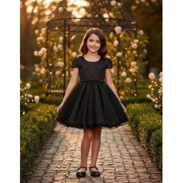 Imagem de Vestido Infantil Princesa Pérola Festa Luxo Saia De Brilho - Algodo Do