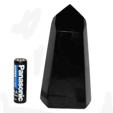 Imagem de Ponta Obsidiana Negra Médio 10cm Pedra Lava Vulcanica - CristaisdeCurv